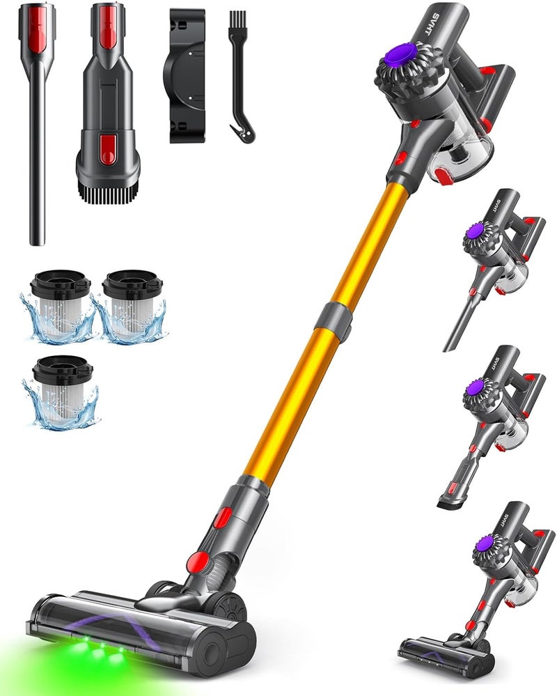 SVHT Cordless Vacuum Cleaner, 450W 40KPA Vacuum Cleaners for Home, 45Mins Lightweight Stick Vacuum with Advanced Green Light Tech, Rechargeable Battery Vacuum for Carpet,Pet Hair,Hardwood Floor - Image 1